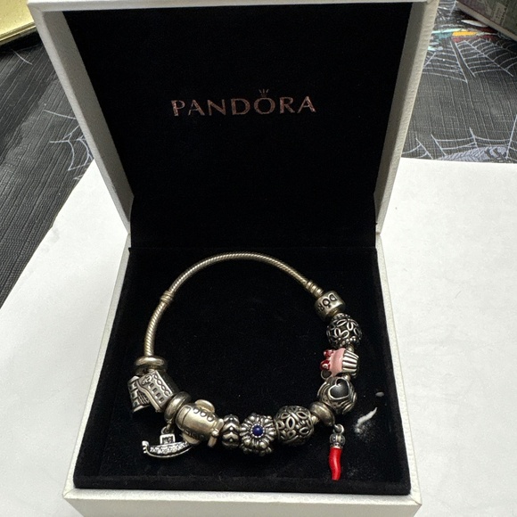 Pandora Bracelet & Charms Set - Picture 1 of 2